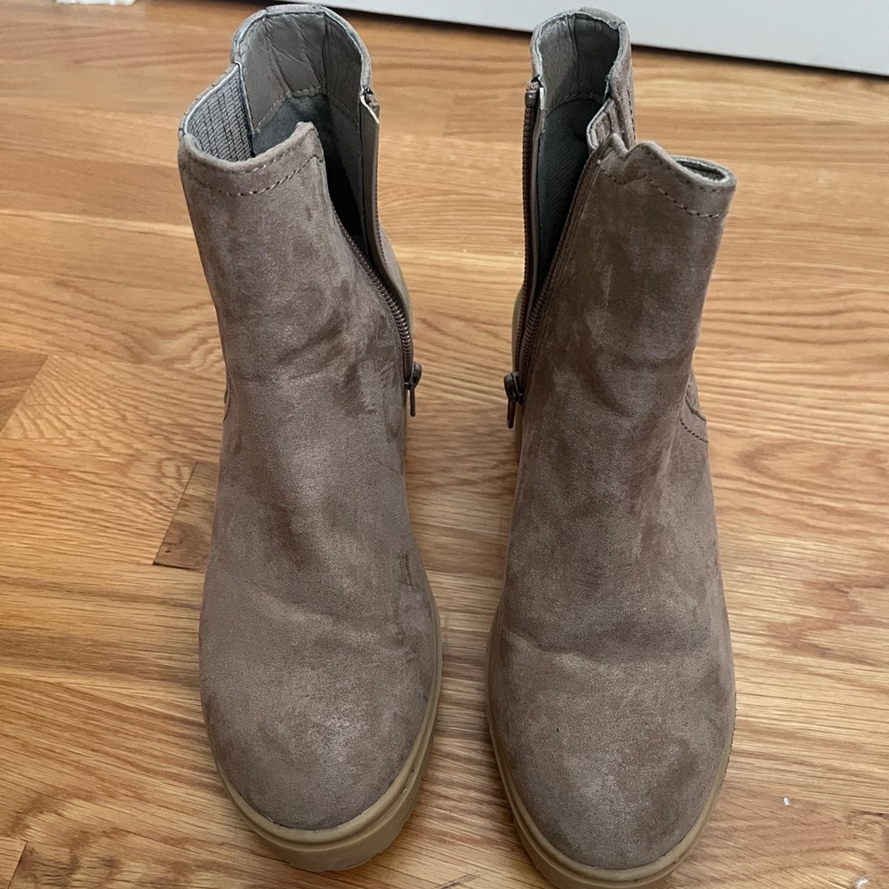 No Boundaries Taupe Ankle Booties